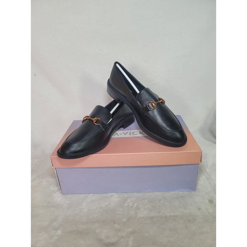 Lisa Vicky Dark Academia Black Sheep Nappa Loafers Leather Horsebit Preppy 8.5 M